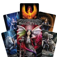 Oracle Kortų ir knygos rinkinys Anne Stokes Gothic Oracle
